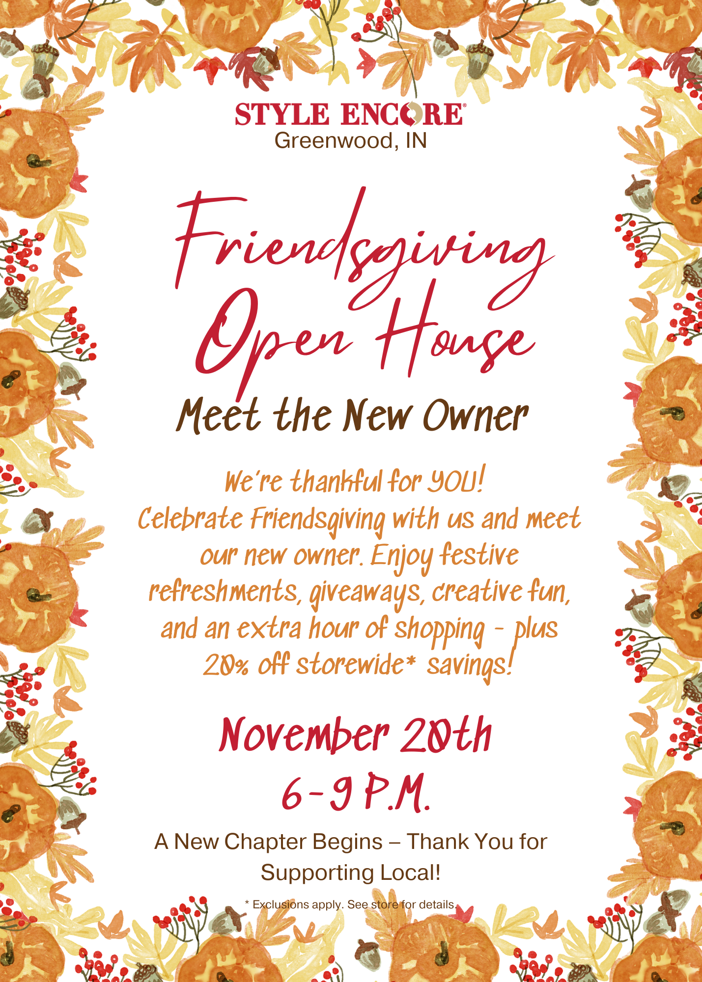 Friendsgiving flyer